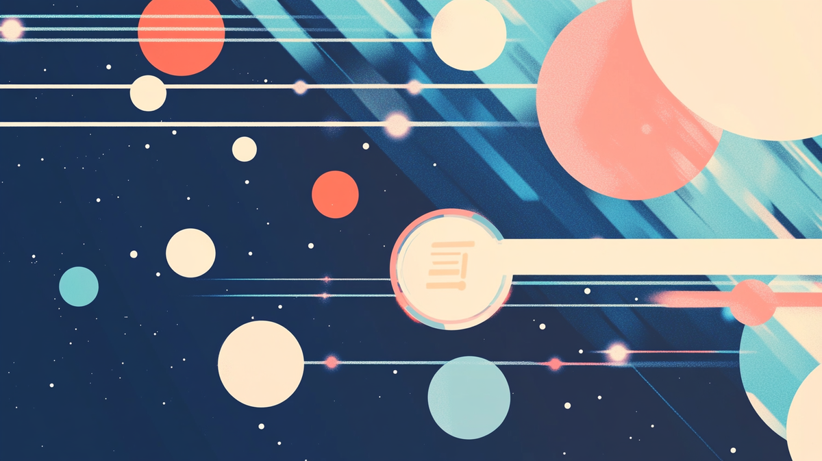 Abstract visualization of digital payment flowing through a network